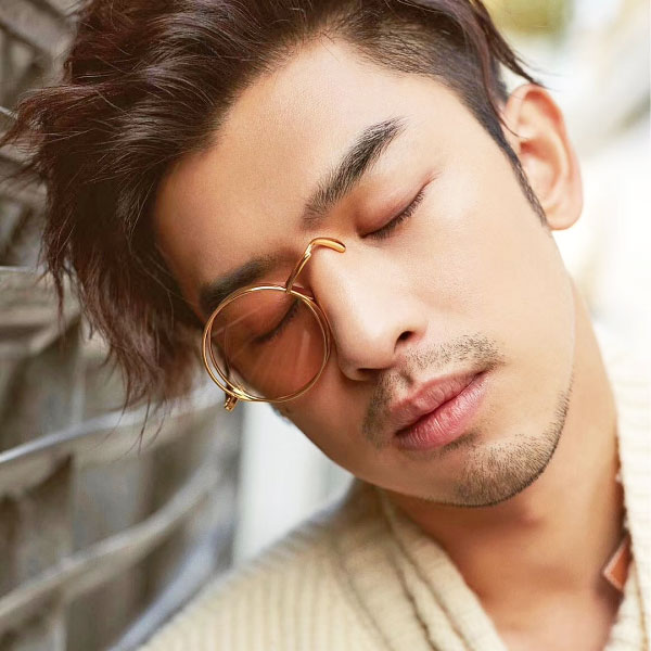 ブリッジ テンプル付き モノクル 伊達メガネ