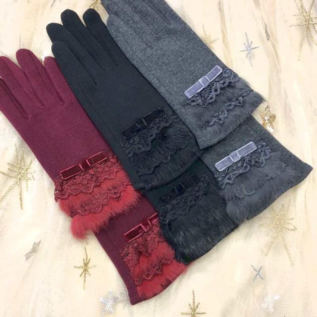 牛皮デザイン　手袋