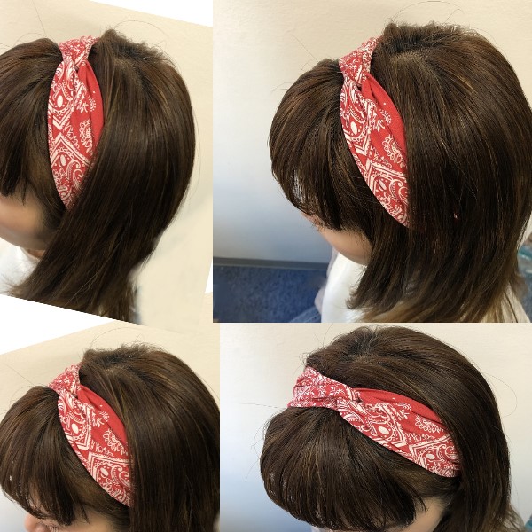 ペイズリー クロ スヘアバンド