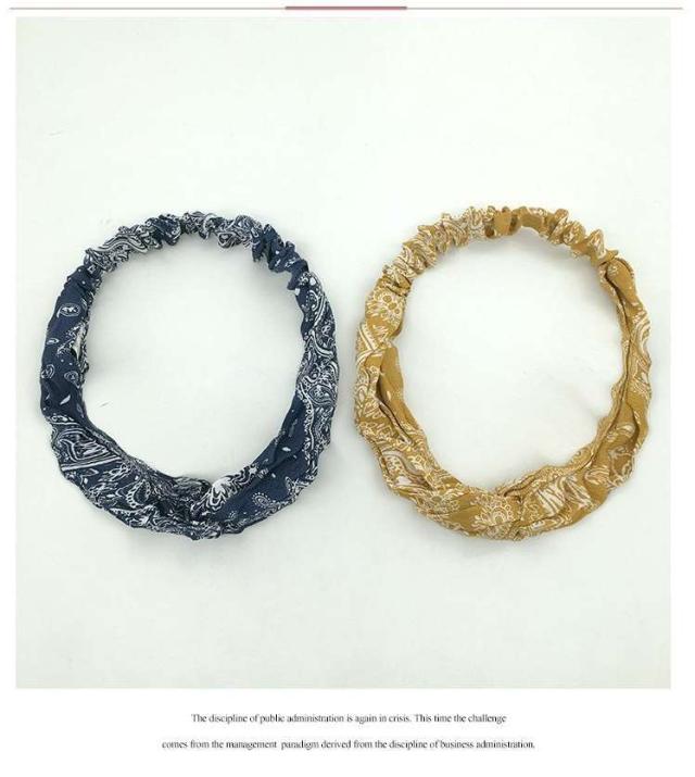 ペイズリー クロ スヘアバンド