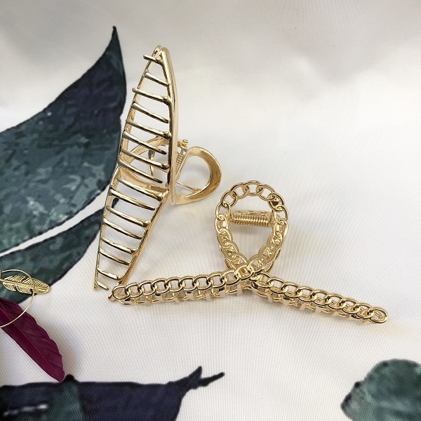 クロスメタルヘアクリップ