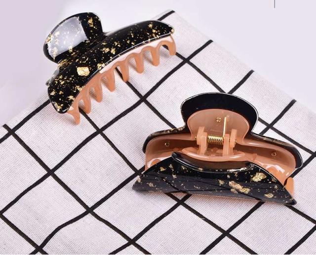 ブラック ゴールド バイカラー バンスクリップ