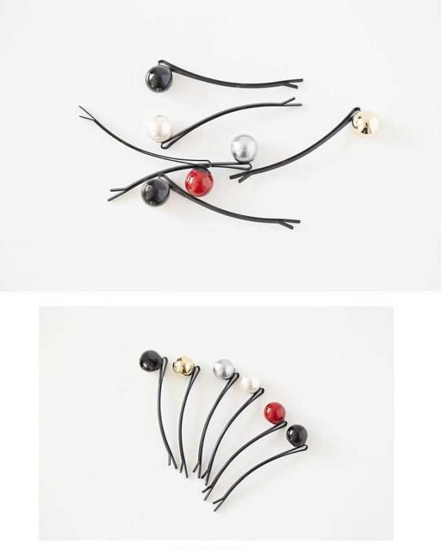 カラーボールのヘアピン