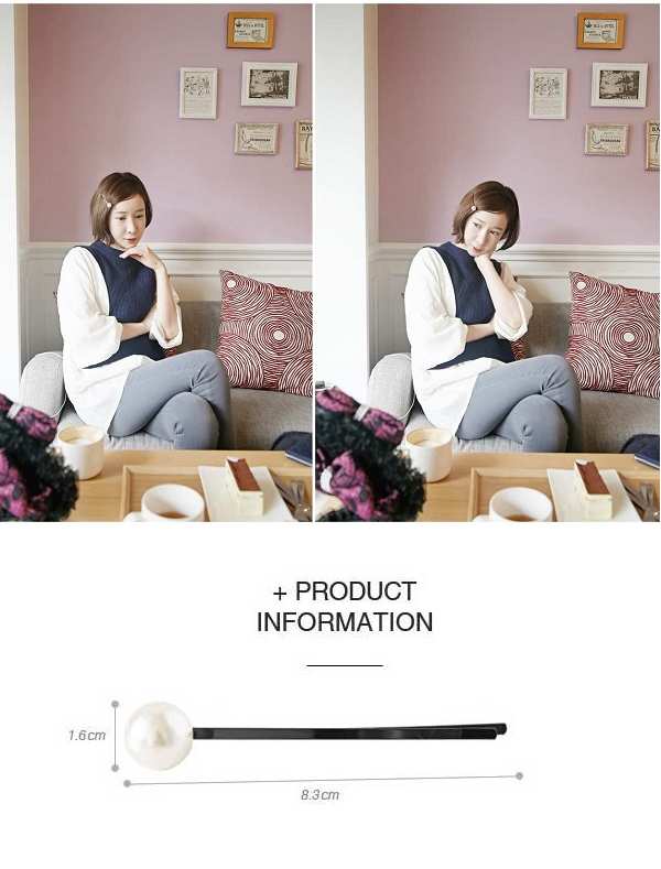 カラーボールのヘアピン