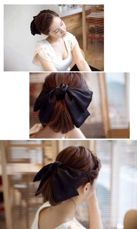 シフォン リボン バレッタ