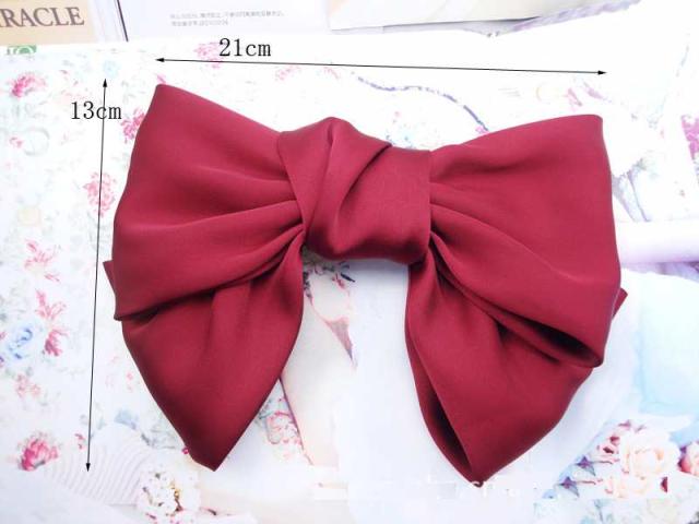 シフォン リボン バレッタ