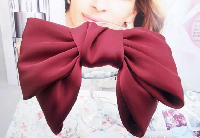 シフォン リボン バレッタ