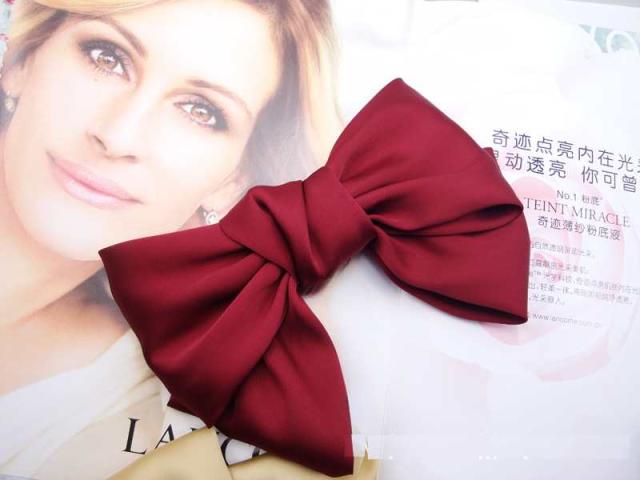 シフォン リボン バレッタ