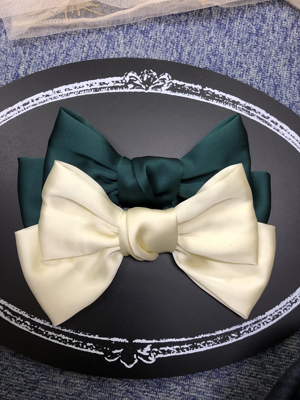 シフォン リボン バレッタ