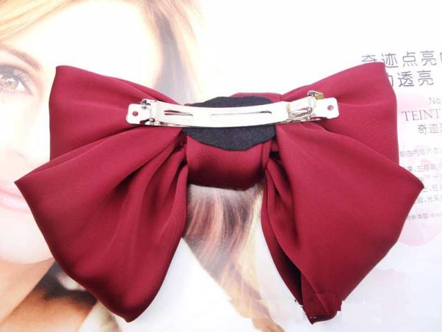 シフォン リボン バレッタ