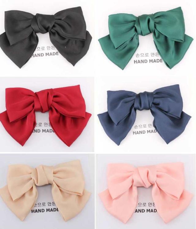 シフォン リボン バレッタ