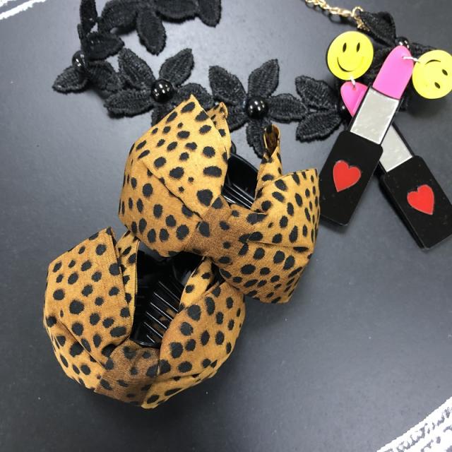 ヒョウ柄 テールクリップ