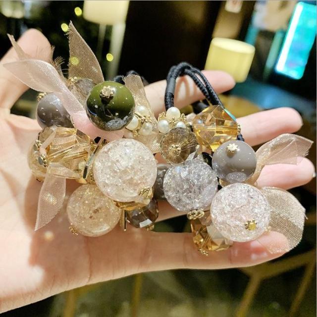 カラー ボール キラキラ エレガント ヘアゴム