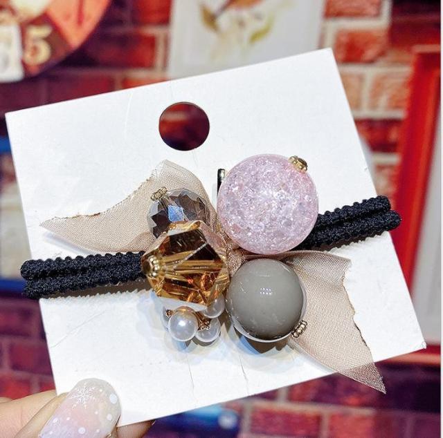 カラー ボール キラキラ エレガント ヘアゴム