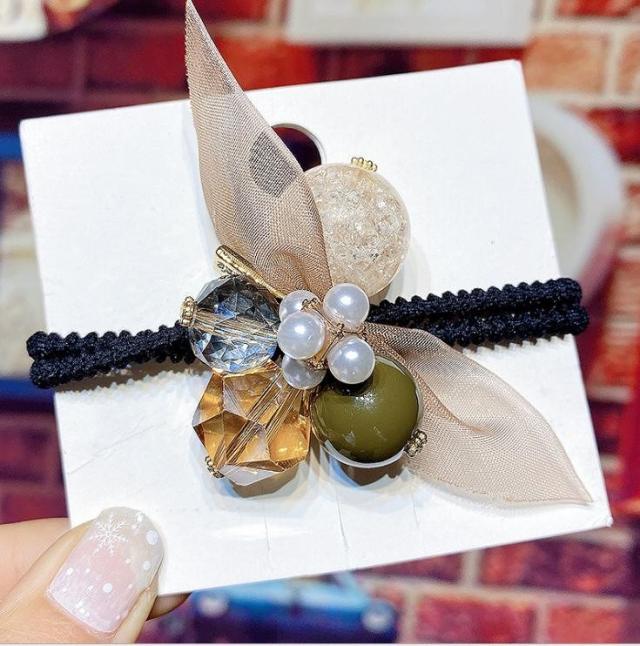 カラー ボール キラキラ エレガント ヘアゴム