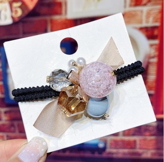 カラー ボール キラキラ エレガント ヘアゴム