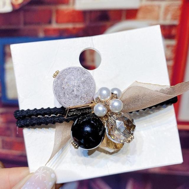 カラー ボール キラキラ エレガント ヘアゴム