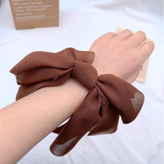 二重 シフォン ヘアゴム