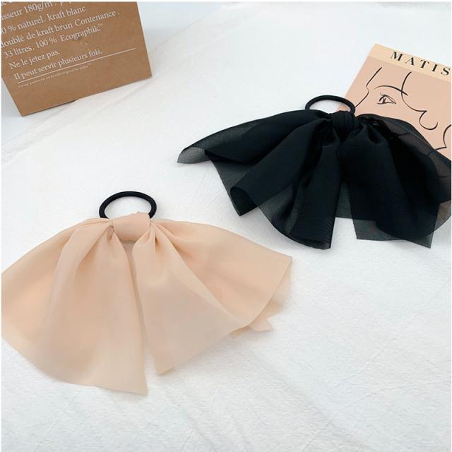 二重 シフォン ヘアゴム