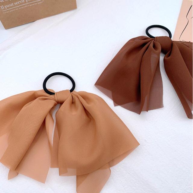 二重 シフォン ヘアゴム