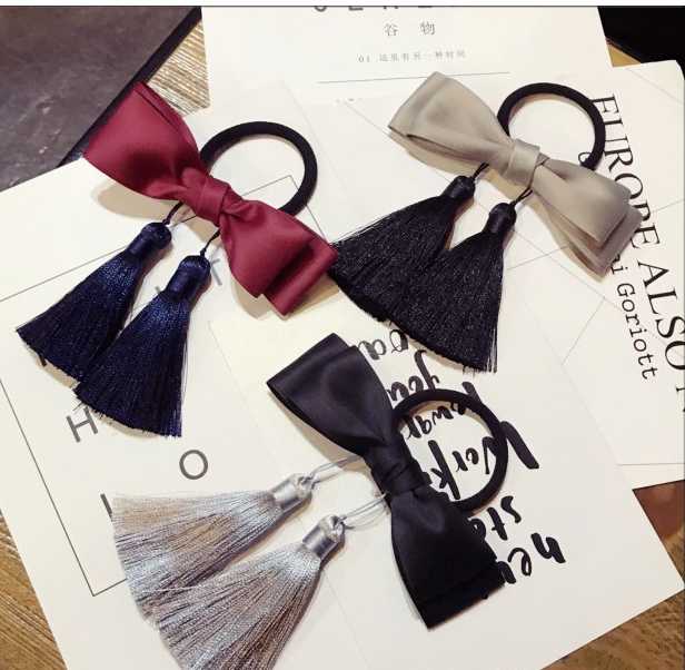 タッセル付き エレガント ヘアゴム