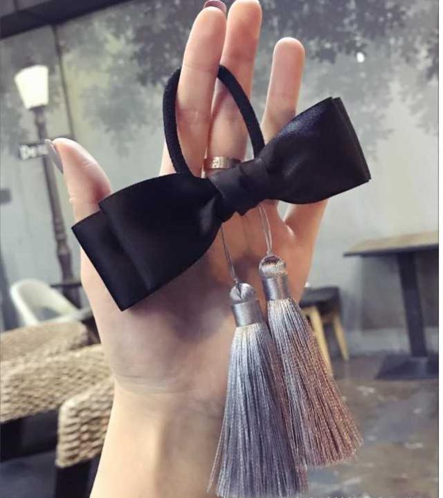 タッセル付き エレガント ヘアゴム