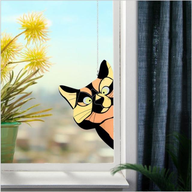 のぞき ネコ プレート