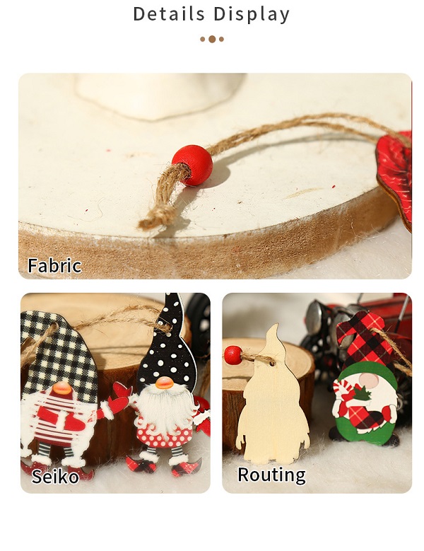 クリスマス 木製の妖精オーナメント