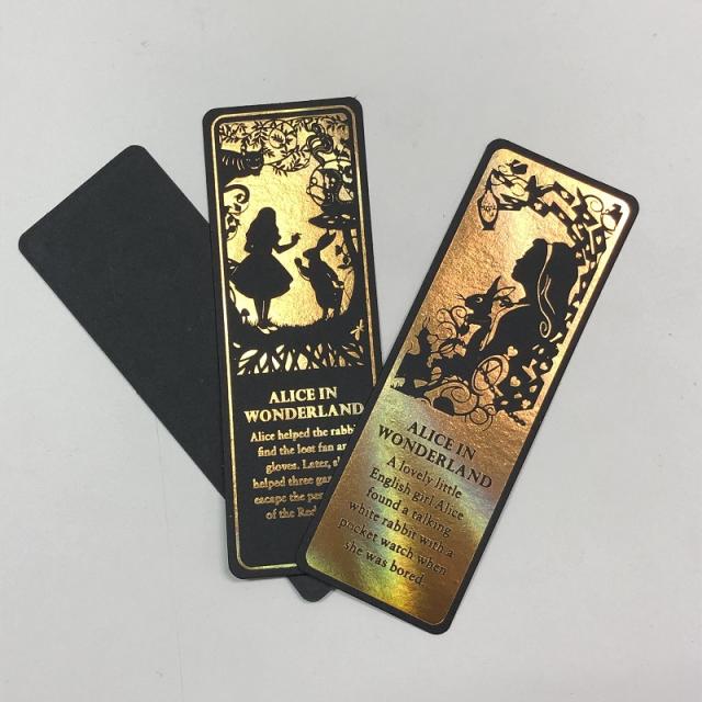 アリスの箔押しブックマーク
