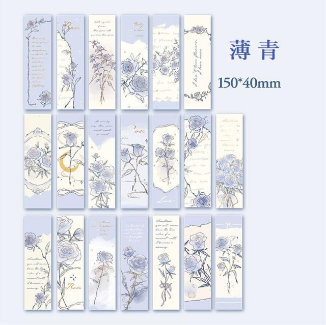 薔薇の箔押しブックマーク