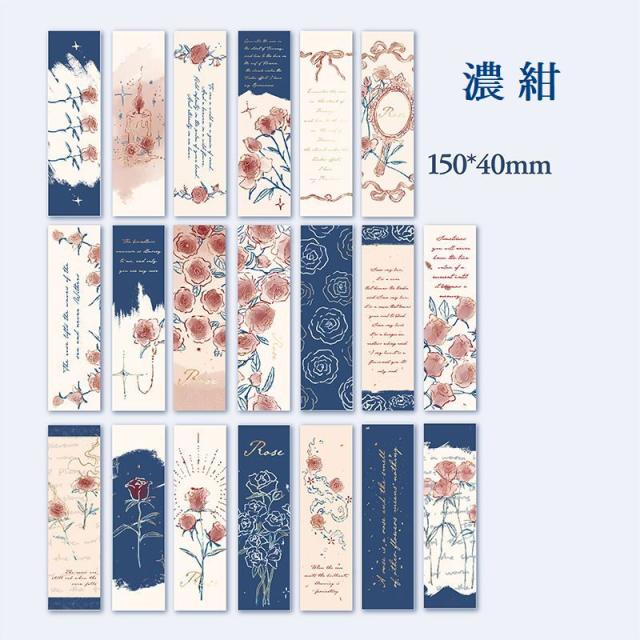 薔薇の箔押しブックマーク