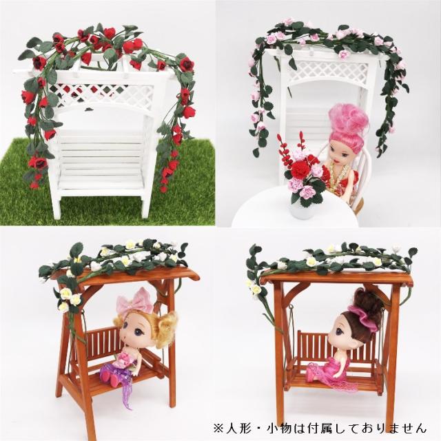 ミニチュア雑貨 ローズフラワーストリング 