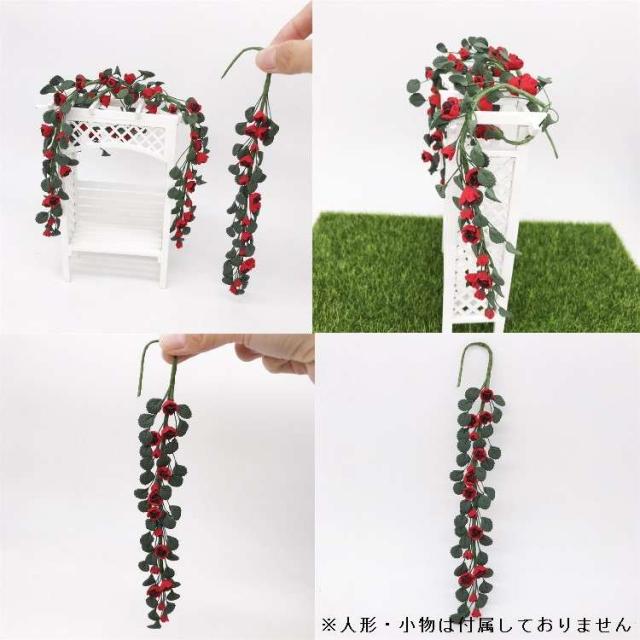 ミニチュア雑貨 ローズフラワーストリング 