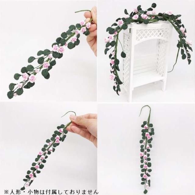 ミニチュア雑貨 ローズフラワーストリング 