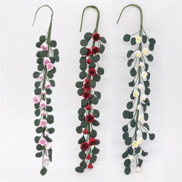 ミニチュア雑貨 ローズフラワーストリング 