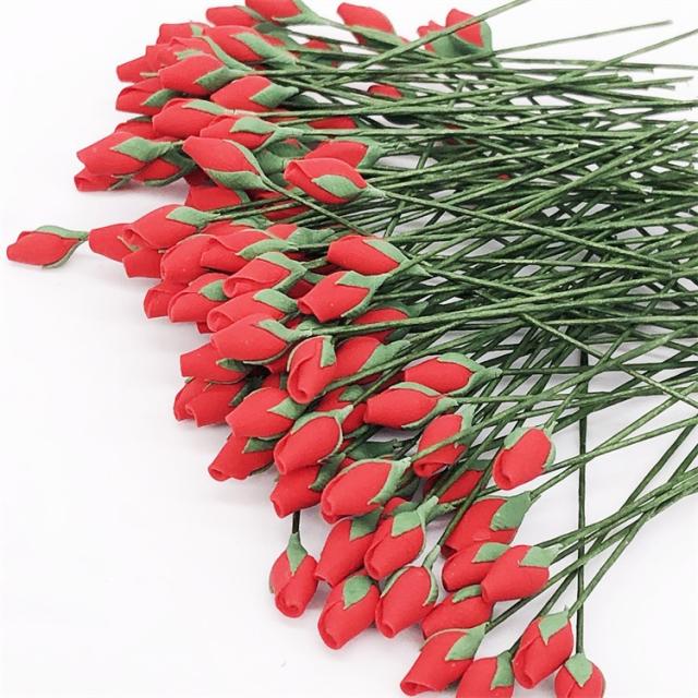 ミニチュア雑貨 蕾の薔薇　10本セット
