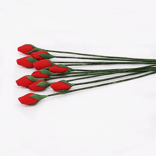 ミニチュア雑貨 蕾の薔薇　10本セット