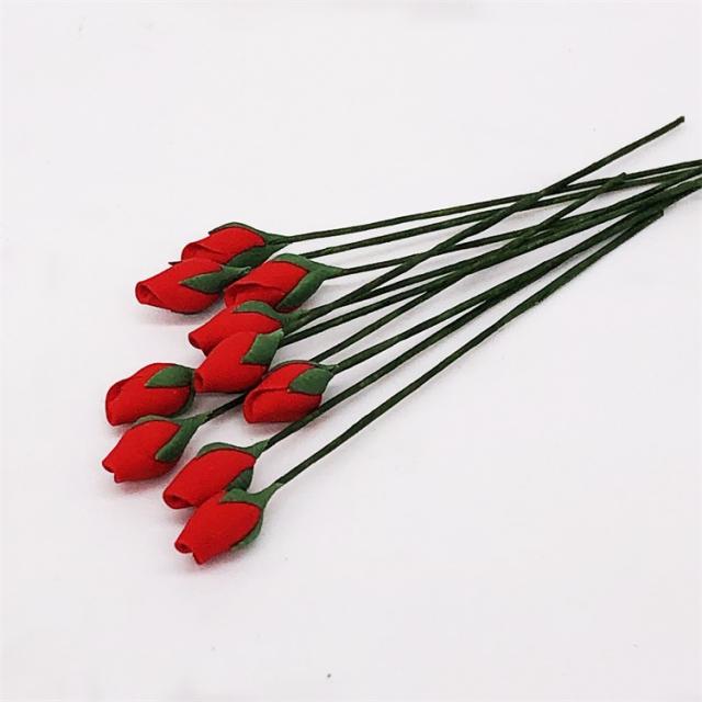 ミニチュア雑貨 蕾の薔薇　10本セット