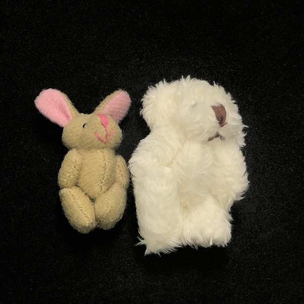 ミニチュア 雑貨 ぬいぐるみ くま うさぎ 人形 おもちゃ 1/12