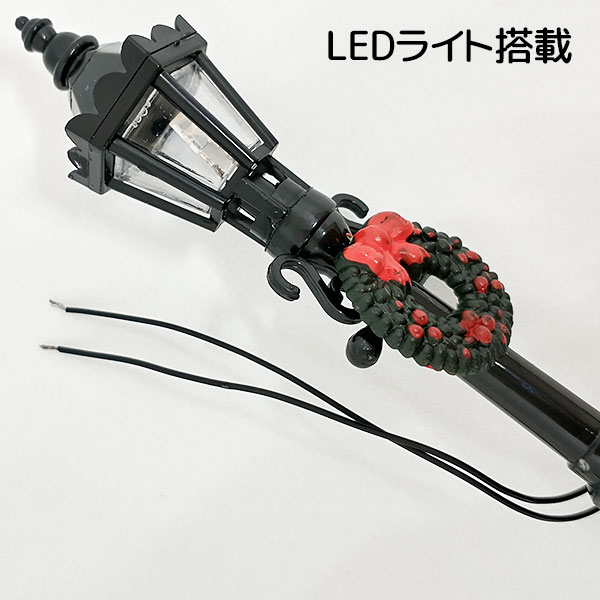 クリスマスリース 街灯 ミニチュア