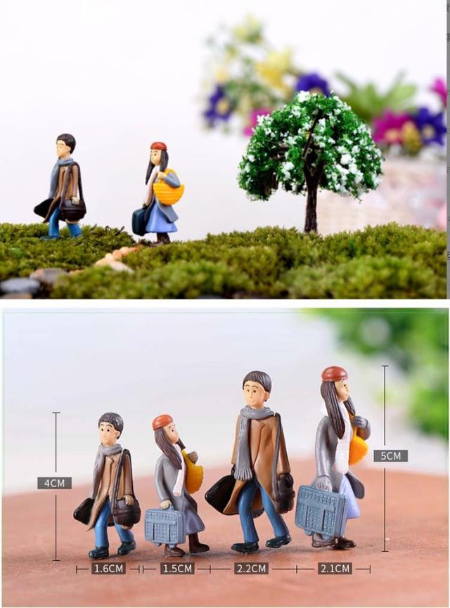 ミニチュア雑貨 旅人 人形　