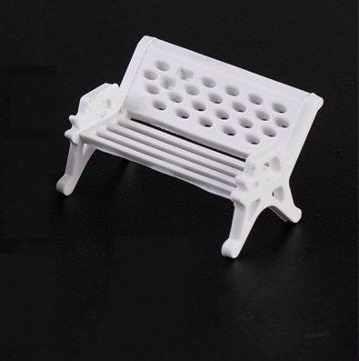 ミニチュア雑貨 白いベンチ　