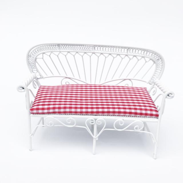 ミニチュア雑貨 金属製 ベンチ ガーデンチェア