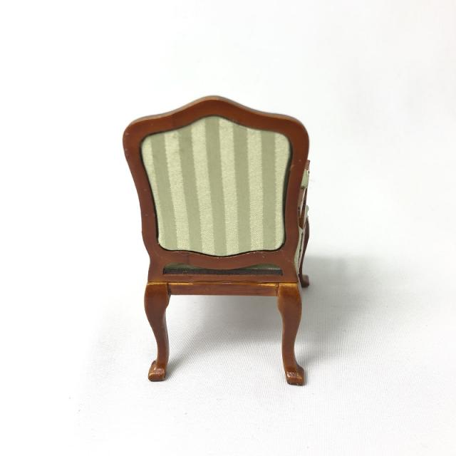 ミニチュア雑貨 木製 サテン張り 椅子