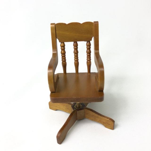 ミニチュア雑貨 木製回転いす