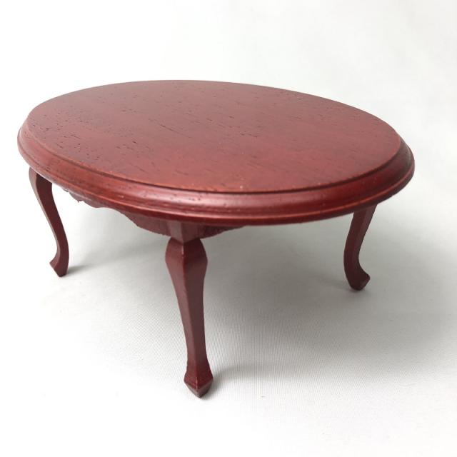 ミニチュア雑貨 木製 丸テーブルセット