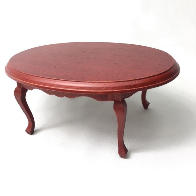 ミニチュア雑貨 木製 丸テーブルセット