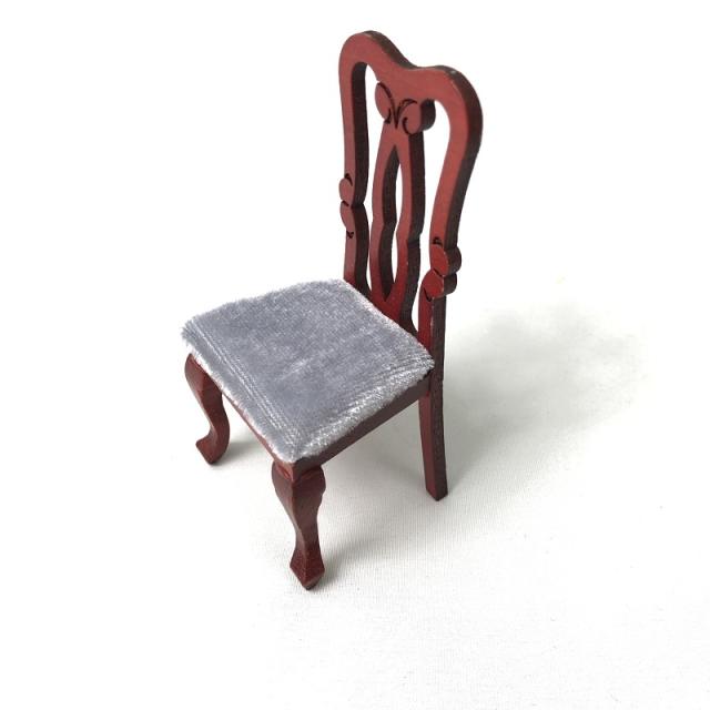 ミニチュア雑貨 木製 丸テーブルセット