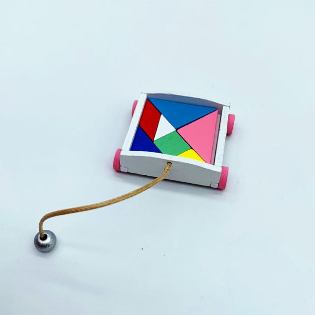 ミニチュア雑貨 台車入り 積み木セット