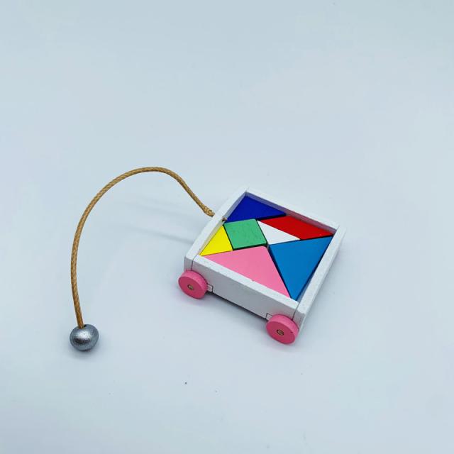 ミニチュア雑貨 台車入り 積み木セット